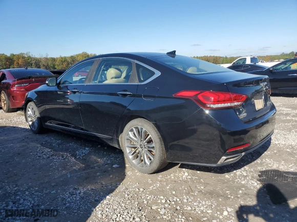 2017 Genesis G80 3.8L with VIN KMHGN4JE9HU194786, listed as a Copart auction lot 79627574 with 153,342 mi miles and Salvage Title. Bid and sale history available at carsss.com. Image 2.