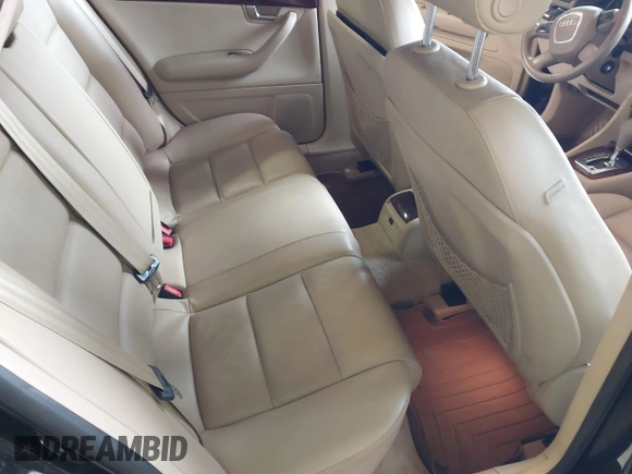 2008 Audi A4 2.0T with VIN WAUDF78E48A076493, listed as a IAAI auction lot 42588126 with 190,373 mi miles and . Bid and sale history available at DreamBid. Image 8.