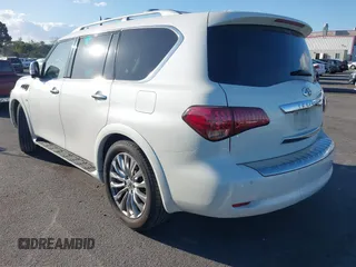 2016 Infiniti QX80 with VIN JN8AZ2NC3G9401366, listed as a IAAI auction lot 41735277 with 99,570 mi miles. Bid and sale history available at carsss.com. Image 3.