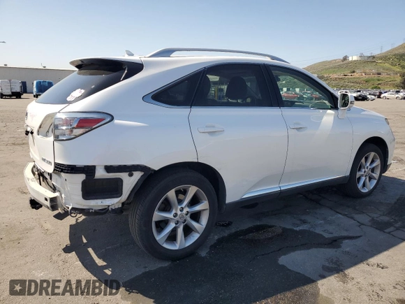 2010 Lexus RX 350 with VIN JTJZK1BA3A2405351, listed as a Copart auction lot 49899135 with 258,225 mi miles and Salvage Title. Bid and sale history available at DreamBid. Image 3.