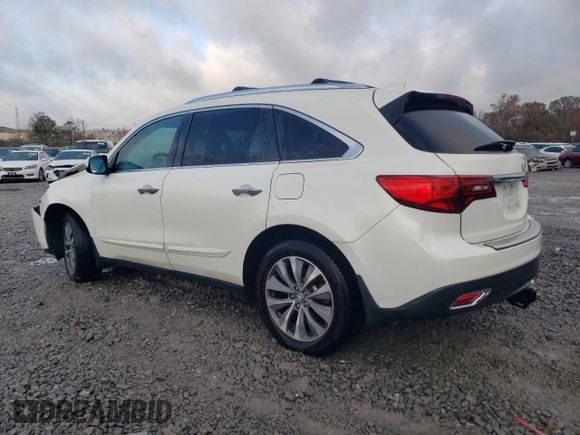 2014 Acura MDX Technology with VIN 5FRYD4H40EB022755, listed as a Copart auction lot 83088704 with 196,344 mi miles and Salvage title. Bid and sale history available at DreamBid. Image 2.