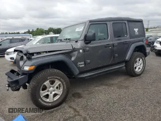 2018 Jeep Wrangler Unlimited Sport S z VIN 1C4HJXDG5JW171809, wystawiony jako Copart lot #57834345 z przebiegiem 74 012 mil mil oraz Szkoda całkowita • Salvage title. Historia ofert i sprzedaży dostępna na DreamBid. Obrazek 1.