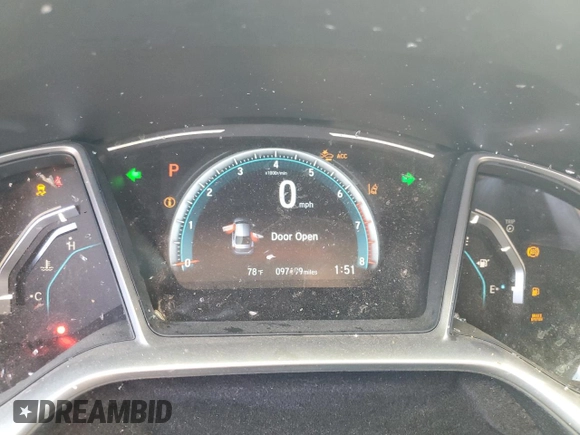 2017 Honda Civic Sedan EX-T with VIN 19XFC1F43HE018271, listed as a Copart auction lot 40249204 with 97,409 mi miles and Salvage Title. Bid and sale history available at carsss.com. Image 9.