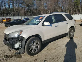 2015 GMC Acadia SLT z VIN 1GKKRSKD2FJ146868, wystawiony jako Copart lot #46879165 z przebiegiem Nie podano mil oraz Szkoda całkowita • Salvage title. Historia ofert i sprzedaży dostępna na DreamBid. Obrazek 1.