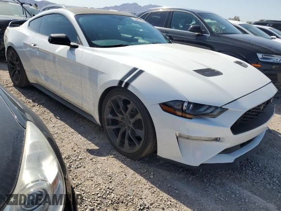 2018 Ford Mustang EcoBoost with VIN 1FA6P8TH0J5105475, listed as a Copart auction lot 59161635 with 49,834 mi miles and Salvage title. Bid and sale history available at DreamBid. Image 4.