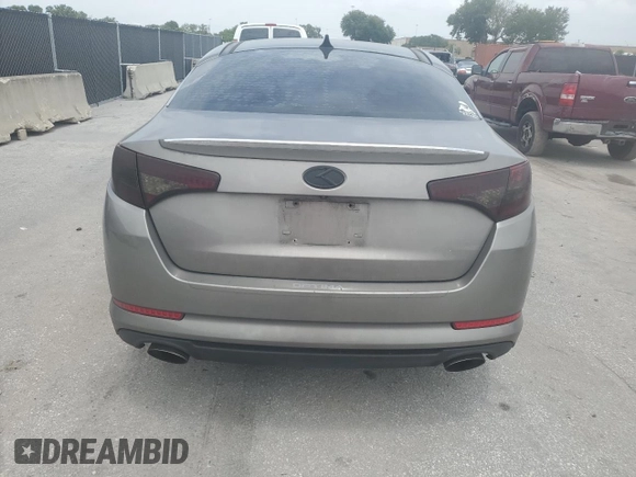 2013 Kia Optima SX with VIN 5XXGR4A62DG116593, listed as a Copart auction lot 59696705 with 120,248 mi miles and Salvage title. Bid and sale history available at DreamBid. Image 6.