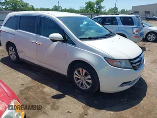 2015 Honda Odyssey EX z VIN 5FNRL5H46FB108071, wystawiony jako IAAI lot #42083813 z przebiegiem 156 384 mil mil oraz . Historia ofert i sprzedaży dostępna na DreamBid. Obrazek 1.