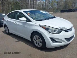 2016 Hyundai Elantra SE with VIN 5NPDH4AE4GH683961, listed as a IAAI auction lot 42048553 with 127,585 mi miles. Bid and sale history available at carsss.com. Image 1.