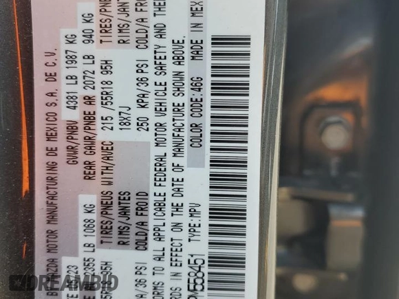 2023 Mazda CX-30 S Premium z VIN 3MVDMBDM9PM558451, wystawiony jako Copart lot #53997465 z przebiegiem 27 633 mil mil oraz Nie do naprawy • Non repairable. Historia ofert i sprzedaży dostępna na DreamBid. Obrazek 13.