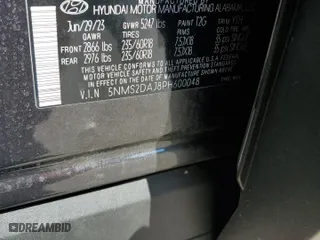 2023 Hyundai Santa Fe SEL with VIN 5NMS2DAJ8PH600048, listed as a Copart auction lot 71063524 with 25,812 mi miles and Salvage Title. Bid and sale history available at carsss.com. Image 13.
