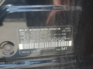2018 Mitsubishi Outlander ES with VIN JA4AZ3A38JJ003397, listed as a Copart auction lot 65732075 with 64,768 mi miles and Salvage title. Bid and sale history available at DreamBid. Image 13.