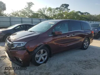 2018 Honda Odyssey EX-L with VIN 5FNRL6H72JB074980, listed as a Copart auction lot 51041465 with 96,240 mi miles and Salvage Title. Bid and sale history available at DreamBid. Image 1.