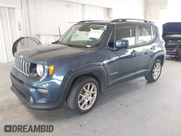 2020 Jeep Renegade Latitude with VIN ZACNJABB0LPL65586, listed as a IAAI auction lot 42347921 with 54,853 mi miles and . Bid and sale history available at DreamBid. Image 2.