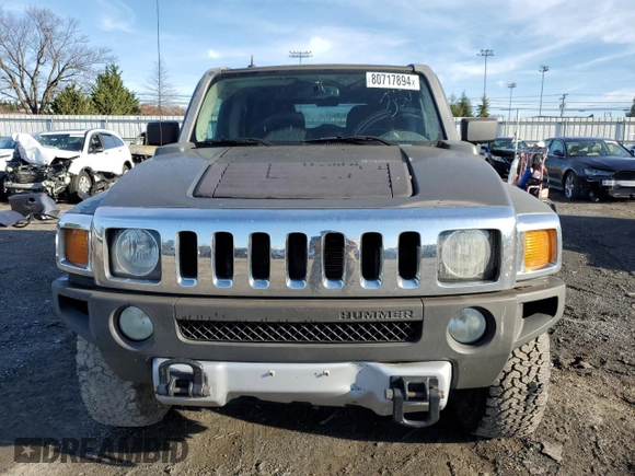2009 Hummer H3 SUV Luxury with VIN 5GTEN13EX98115734, listed as a Copart auction lot 80717894 with 187,930 mi miles and Salvage Title. Bid and sale history available at carsss.com. Image 5.