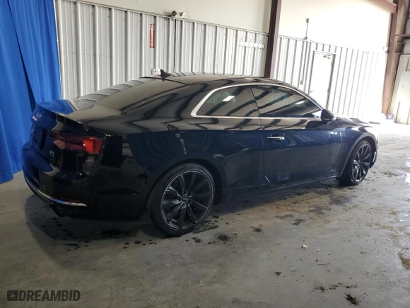 2018 Audi A5 Coupe Premium Plus with VIN WAUPNAF53JA134650, listed as a Copart auction lot 46459605 with 104,986 mi miles and Clean Title. Bid and sale history available at carsss.com. Image 3.