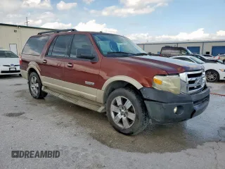 2007 Ford Expedition Max Eddie Bauer z VIN 1FMFK17527LA44128, wystawiony jako Copart lot #53398285 z przebiegiem 278 476 mil mil oraz Czysty tytuł • Clean title. Historia ofert i sprzedaży dostępna na DreamBid. Obrazek 4.