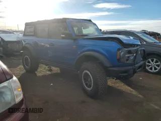 2021 Ford Bronco with VIN 1FMEE5DP9MLA96464, listed as a Copart auction lot 43830135 with 5,211 mi miles and Salvage Title. Bid and sale history available at DreamBid. Image 4.