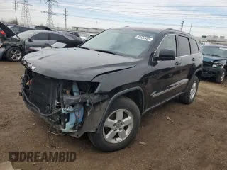 2012 Jeep Grand Cherokee Laredo with VIN 1C4RJFAG2CC220228, listed as a Copart auction lot 48424465 with 110,811 mi miles and Salvage Title. Bid and sale history available at carsss.com. Image 1.