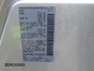 2018 Nissan Pathfinder SV with VIN 5N1DR2MM8JC650965, listed as a IAAI auction lot 42673823 with 113,611 mi miles and . Bid and sale history available at DreamBid. Image 9.