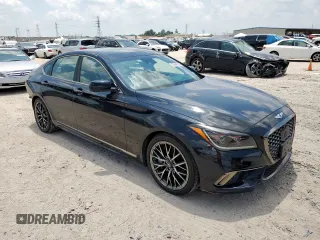 2018 Genesis G80 Sport with VIN KMHGN4JB9JU232870, listed as a Copart auction lot 57445915 with 62,172 mi miles and Salvage title. Bid and sale history available at DreamBid. Image 4.