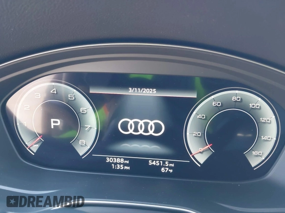 2023 Audi A4 S line Premium Plus with VIN WAUEAAF49PA001586, listed as a IAAI auction lot 41772434 with 30,388 mi miles and . Bid and sale history available at DreamBid. Image 7.