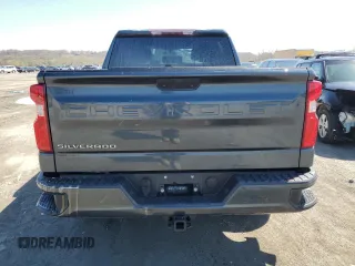 2020 Chevrolet Silverado 1500 Custom with VIN 3GCPWBEH9LG251137, listed as a Copart auction lot 48581374 with 53,304 mi miles and Salvage Title. Bid and sale history available at carsss.com. Image 6.