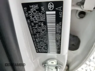 2018 Toyota Prius One with VIN JTDKDTB35J1615452, listed as a Copart auction lot 52917155 with 65,564 mi miles and Clean Title. Bid and sale history available at DreamBid. Image 12.
