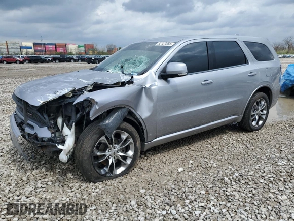 2019 Dodge Durango GT Plus with VIN 1C4RDJDG5KC550286, listed as a Copart auction lot 52127855 with 106,738 mi miles and Salvage title. Bid and sale history available at DreamBid. Image 1.