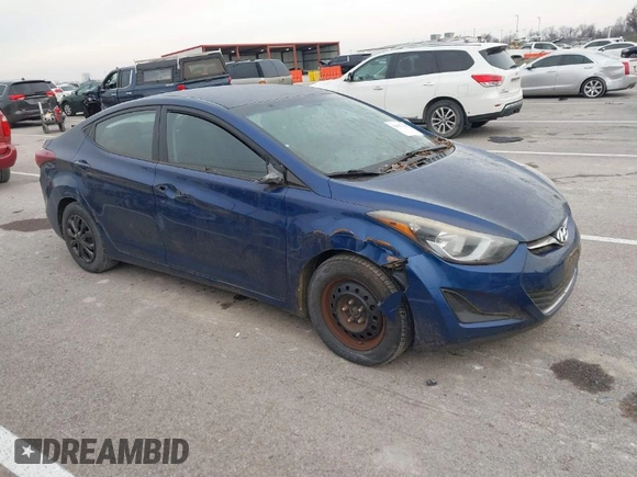 2016 Hyundai Elantra SE with VIN 5NPDH4AE7GH672890, listed as a IAAI auction lot 41087145 with 157,540 mi miles. Bid and sale history available at carsss.com. Image 1.