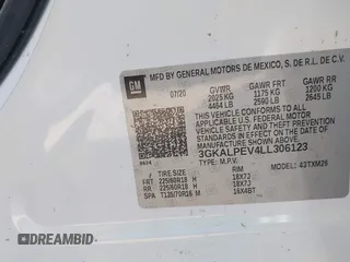 2020 GMC Terrain SLT with VIN 3GKALPEV4LL306123, listed as a IAAI auction lot 41919696 with Not provided miles and . Bid and sale history available at DreamBid. Image 9.