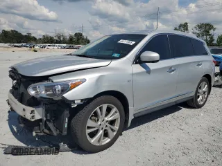 2015 Infiniti QX60 with VIN 5N1AL0MM8FC523357, listed as a Copart auction lot 64211965 with 107,733 mi miles and Salvage title. Bid and sale history available at DreamBid. Image 1.