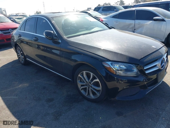 2017 Mercedes-Benz C-Class C 300 with VIN 55SWF4JB4HU211410, listed as a IAAI auction lot 41624868 with 117,172 mi miles. Bid and sale history available at carsss.com. Image 1.