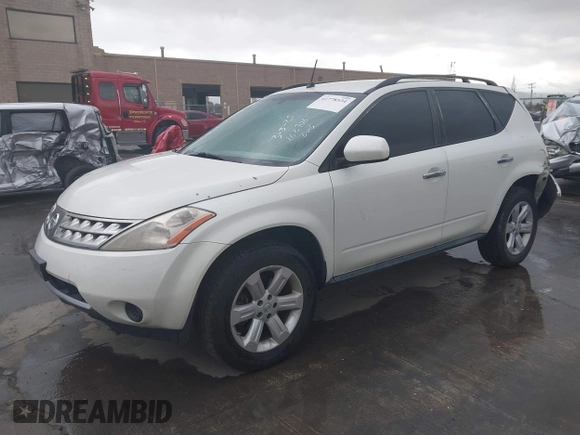 2007 Nissan Murano S with VIN JN8AZ08W77W636607, listed as a IAAI auction lot 41778534 with 187,821 mi miles and . Bid and sale history available at DreamBid. Image 2.