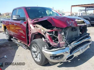 2020 Ram 1500 Big Horn with VIN 1C6SRFBT4LN258335, listed as a IAAI auction lot 42513925 with 62,974 mi miles and . Bid and sale history available at DreamBid. Image 1.
