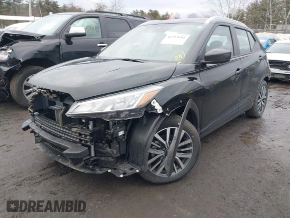 2023 Nissan Kicks SV with VIN 3N1CP5CV6PL484186, listed as a IAAI auction lot 41723492 with 16,536 mi miles. Bid and sale history available at carsss.com. Image 2.