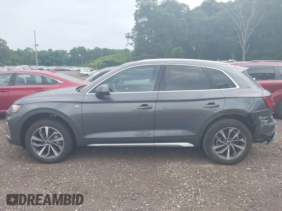 2023 Audi Q5 S line Premium Plus with VIN WA1EAAFY8P2008054, listed as a IAAI auction lot 42678217 with 20,363 mi miles and . Bid and sale history available at DreamBid. Image 14.