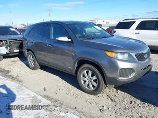 2012 Kia Sorento LX with VIN 5XYKTCA65CG240826, listed as a IAAI auction lot 41258709 with 1 mi miles. Bid and sale history available at carsss.com. Image 1.