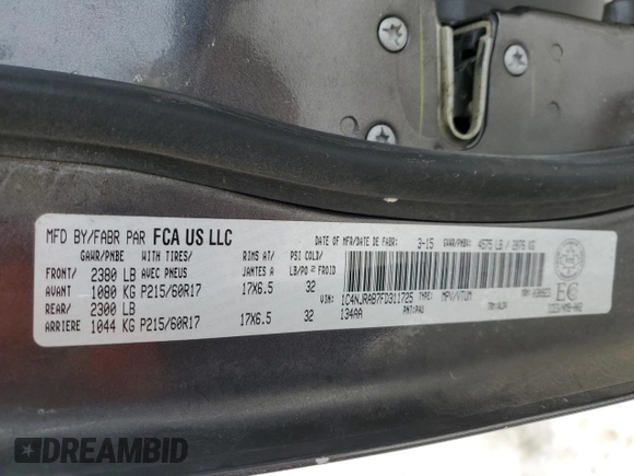2015 Jeep Patriot North with VIN 1C4NJRAB7FD311725, listed as a Copart auction lot 82647074 with 185,560 mi miles and Salvage Title. Bid and sale history available at carsss.com. Image 13.