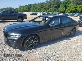 2022 BMW 7 Series 740i with VIN WBA7T2C06NCH89483, listed as a Copart auction lot 54402735 with 48,454 mi miles and Salvage title. Bid and sale history available at DreamBid. Image 1.