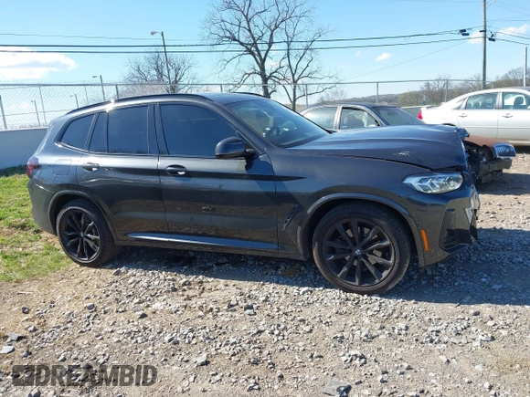 2022 BMW X3 sDrive30i with VIN 5UX43DP03N9L02180, listed as a IAAI auction lot 41879748 with 53,340 mi miles. Bid and sale history available at carsss.com. Image 13.
