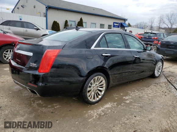 2014 Cadillac CTS Luxury RWD with VIN 1G6AR5SX9E0153908, listed as a Copart auction lot 47786675 with 157,989 mi miles and Salvage Title. Bid and sale history available at carsss.com. Image 3.