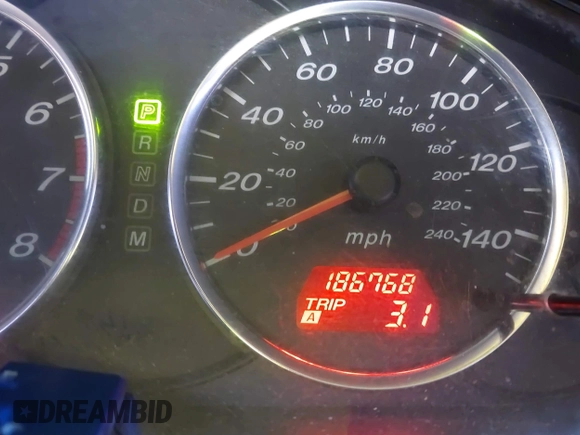 2008 Mazda 6 i Sport VE with VIN 1YVHP80C585M10017, listed as a IAAI auction lot 41553863 with 186,768 mi miles. Bid and sale history available at carsss.com. Image 7.