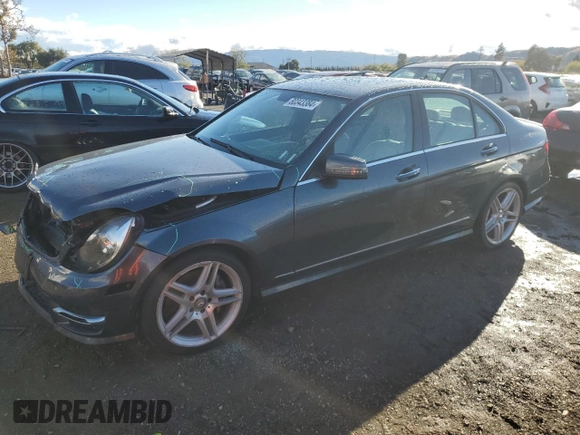 2013 Mercedes-Benz C 350 Sport with VIN WDDGF5HB9DA868195, listed as a Copart auction lot 80343384 with 96,252 mi miles and Salvage Title. Bid and sale history available at DreamBid. Image 1.