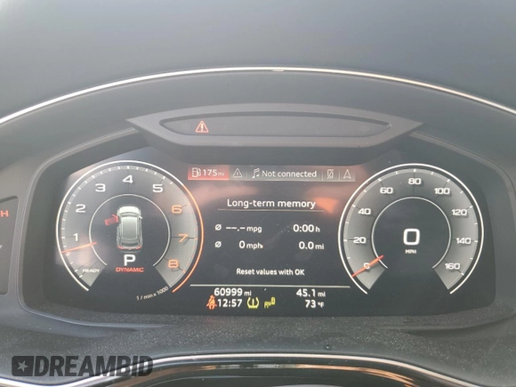 2019 Audi Q8 Premium Plus with VIN WA1EVAF12KD016865, listed as a Copart auction lot 78934524 with 60,999 mi miles and Salvage Title. Bid and sale history available at carsss.com. Image 9.