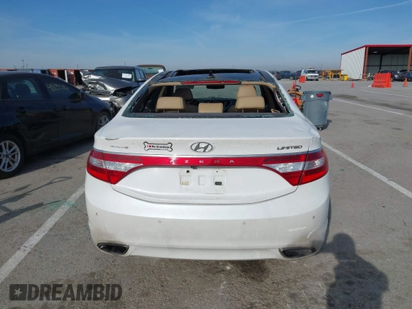 2014 Hyundai Azera Limited with VIN KMHFH4JG8EA390171, listed as a IAAI auction lot 41844326 with 159,884 mi miles and . Bid and sale history available at carsss.com. Image 16.