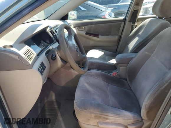 2005 Toyota Corolla CE with VIN 1NXBR30E55Z380976, listed as a Copart auction lot 55688755 with 293,000 mi miles and Salvage title. Bid and sale history available at DreamBid. Image 7.