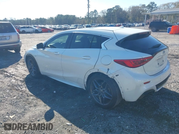 2017 Infiniti QX30 Sport with VIN SJKCH5CP7HA027937, listed as a IAAI auction lot 41190531 with 89,493 mi miles. Bid and sale history available at carsss.com. Image 3.