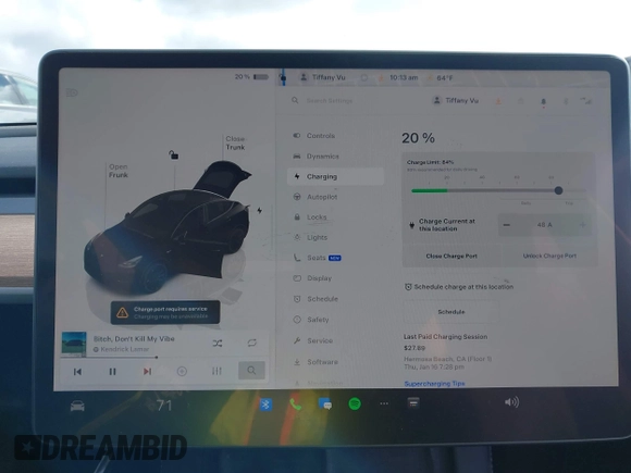 2022 Tesla Model Y Performance z VIN 7SAYGDEF9NF532880, wystawiony jako IAAI lot #41583671 z przebiegiem 38 057 mil mil oraz . Historia ofert i sprzedaży dostępna na DreamBid. Obrazek 18.