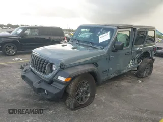 2024 Jeep Wrangler Sport S with VIN 1C4PJXDN8RW370133, listed as a IAAI auction lot 42453029 with 10,415 mi miles and . Bid and sale history available at DreamBid. Image 18.