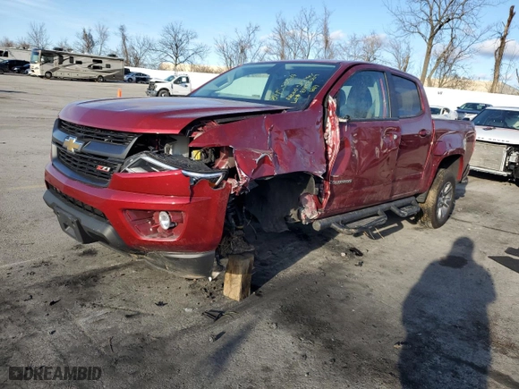 2020 Chevrolet Colorado 4WD Z71 with VIN 1GCGTDEN6L1112656, listed as a Copart auction lot 84153354 with 16,493 mi miles and Salvage Title. Bid and sale history available at carsss.com. Image 1.